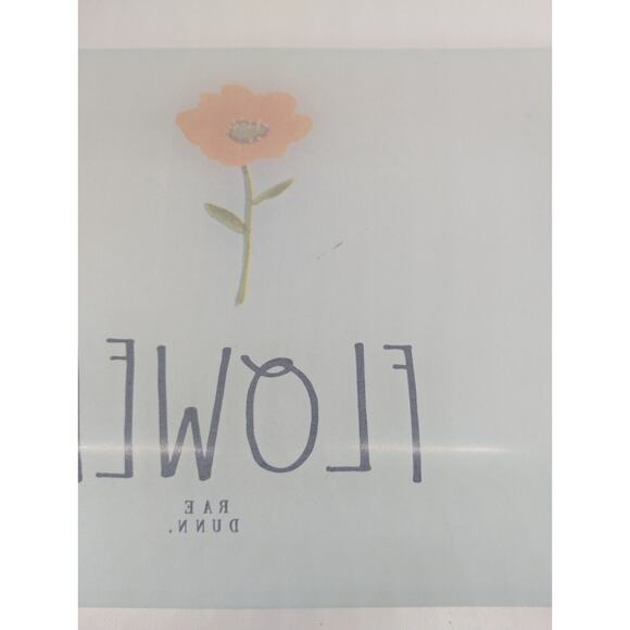 Frosted Glass Rae Dunn Tray Platter "FLOWER" - 11.5 X 7.5” - Picture 5 of 7